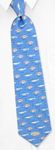 Southern Grand Slam Tie by Eric Holch for Alynn Neckwear -  Blue Silk