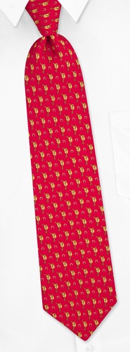 Saddles & Shoes Tie by Alynn Novelty -  Red Silk