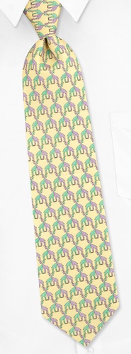 Giraffes Tie by Alynn Novelty - Yellow Silk Giraffes Tie by Alynn Novelty - Yellow Silk