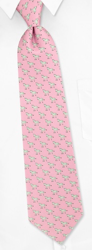 Zebras Tie by Alynn Novelty - Pink Silk Zebras Tie by Alynn Novelty - Pink Silk