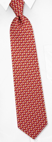Mouse & Cheese Tie by Alynn Novelty -  Red Silk