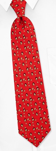 Owls Tie by Alynn Novelty -  Red Silk