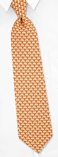 Micro Lobsters Tie by Alynn Novelty -  Yellow Silk