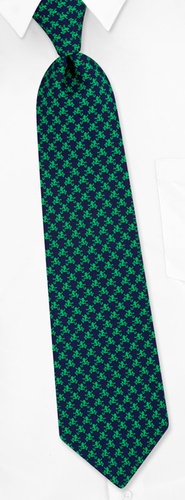 Micro Frogs Tie by Alynn Novelty -  Navy blue Silk