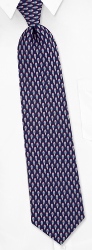 Micro Ice Cream Tie by Alynn Novelty -  Navy blue Silk