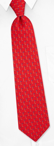 Never Up, Never In Boys Tie by Alynn Novelty -  Red Silk