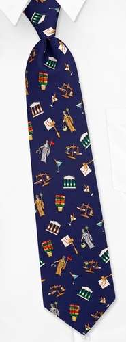 Passing the Bar Tie by Alynn Novelty - Navy blue Silk Passing the Bar Tie by Alynn Novelty - Navy blue Silk