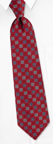 Geometric Square Boys Tie by Ties.com - Red Silk Geometric Square Boys Tie by Ties.com - Red Silk