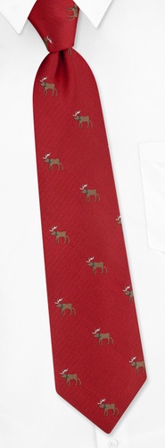 Moose Boys Tie by Ties.com -  Red Silk