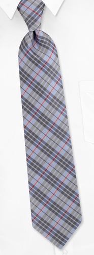 Perth Plaid Tie by Silk Rhino Neckwear -  Lavender Microfiber
