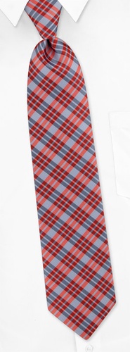 Alexandria Plaid Tie by Silk Rhino Neckwear - Red Microfiber Alexandria Plaid Tie by Silk Rhino Neckwear - Red Microfiber