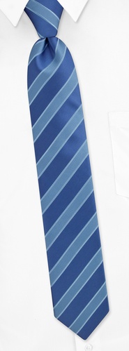 Jefferson Stripe Skinny Tie by Silk Rhino Neckwear - Blue Microfiber Jefferson Stripe Skinny Tie by Silk Rhino Neckwear - Blue Microfiber