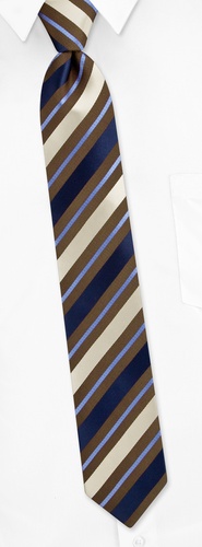 Murray Stripe Skinny Tie by Silk Rhino Neckwear - Brown Microfiber Murray Stripe Skinny Tie by Silk Rhino Neckwear - Brown Microfiber