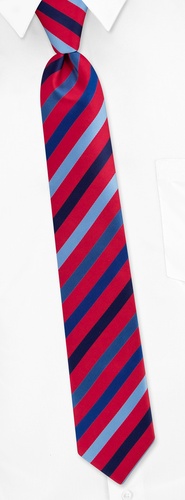 Bowery Diagonal Stripe Skinny Tie by Silk Rhino Neckwear - Red Microfiber Bowery Diagonal Stripe Skinny Tie by Silk Rhino Neckwear - Red Microfiber