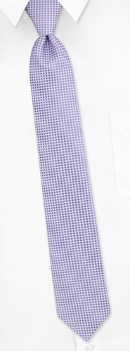 Tudor Square Skinny Tie by Silk Rhino Neckwear -  Purple Microfiber