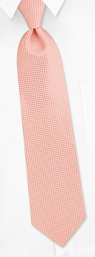 Tudor Square Extra Long Tie by Silk Rhino Neckwear - Melon Microfiber Tudor Square Extra Long Tie by Silk Rhino Neckwear - Melon Microfiber