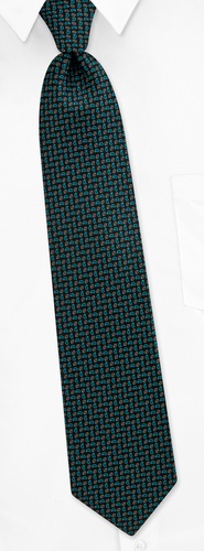 Empire Paisley Tie by Silk Rhino Neckwear -  Black Microfiber