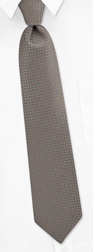 Empire Paisley Extra Long Tie by Silk Rhino Neckwear -  Gray Microfiber