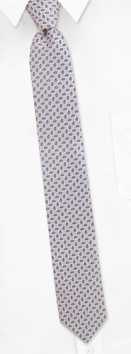 Empire Paisley Skinny Tie by Silk Rhino Neckwear - White Microfiber Empire Paisley Skinny Tie by Silk Rhino Neckwear - White Microfiber