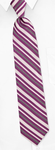 Flint Stripe Tie by Calvin Klein -  Plum Silk
