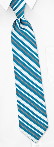 Flint Stripe Tie by Calvin Klein -  Aqua Silk