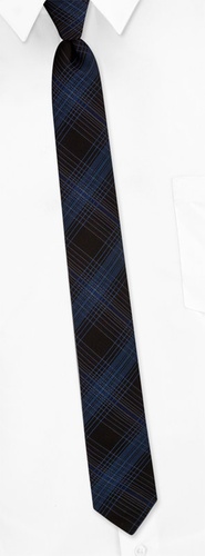 Hot Plaid Skinny Tie by Calvin Klein - Cobalt Silk Hot Plaid Skinny Tie by Calvin Klein - Cobalt Silk