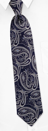 Papaya Paisley Tie by Donald Trump - Navy blue Silk Papaya Paisley Tie by Donald Trump - Navy blue Silk