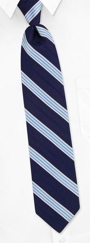 Pique Nautical Stripe Tie by Nautica -  Navy blue Silk
