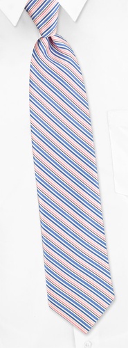 Pique Alternating Stripe Tie by Nautica -  Pink Silk