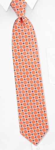 Pique Grid Tie by Nautica -  Orange Silk