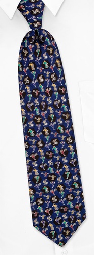 Soccer Sensation Tie by Alynn Novelty -  Navy blue Silk