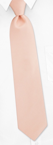Apricot Textured Long Tie by Silk Rhino Neckwear -  Peach Microfiber