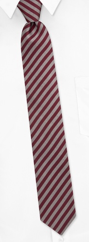 Palermo Stripe Skinny Tie by Principessa Regale -  Red Silk