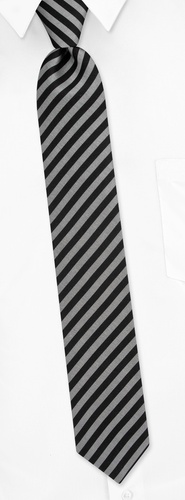Palermo Stripe Skinny Tie by Principessa Regale - Black Silk Palermo Stripe Skinny Tie by Principessa Regale - Black Silk