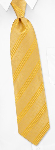 Geometric Stripe w/ Pocketsquare Tie by Steve Harvey -  Yellow Silk
