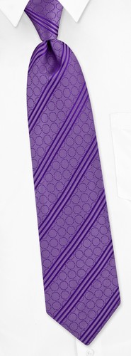 Geometric Stripe w/ Pocketsquare Tie by Steve Harvey - Purple Silk Geometric Stripe w/ Pocketsquare Tie by Steve Harvey - Purple Silk