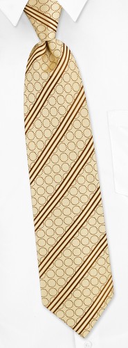 Geometric Stripe w/ Pocketsquare Tie by Steve Harvey - Ecru Silk Geometric Stripe w/ Pocketsquare Tie by Steve Harvey - Ecru Silk