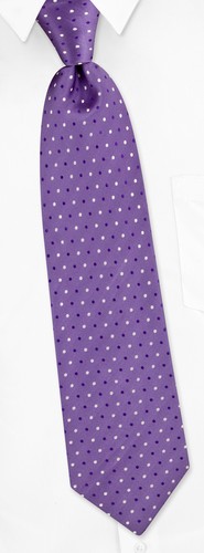 Polka Dot w/Pocketsquare Tie by Steve Harvey -  Purple Silk