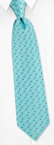 Polka Dot w/Pocketsquare Tie by Steve Harvey - Aqua Silk Polka Dot w/Pocketsquare Tie by Steve Harvey - Aqua Silk