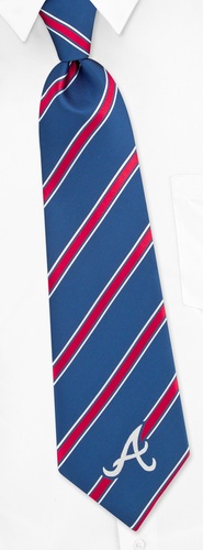 MLB Atlanta Braves Tie by MLB - Blue Polyester MLB Atlanta Braves Tie by MLB - Blue Polyester
