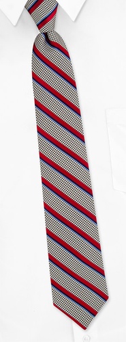 Herringbone Multi Stripe Skinny Tie by Ben Sherman - Red Silk Herringbone Multi Stripe Skinny Tie by Ben Sherman - Red Silk