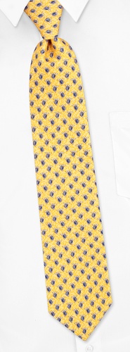 Turtle Print Tie by Tommy Hilfiger -  Yellow Silk