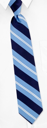 Clothesline Stripe Tie by Tommy Hilfiger -  Navy blue Silk