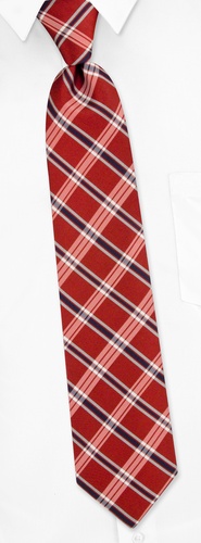 Central Park Plaid Tie by Tommy Hilfiger - Red Silk Central Park Plaid Tie by Tommy Hilfiger - Red Silk