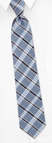 Central Park Plaid Tie by Tommy Hilfiger -  Blue Silk