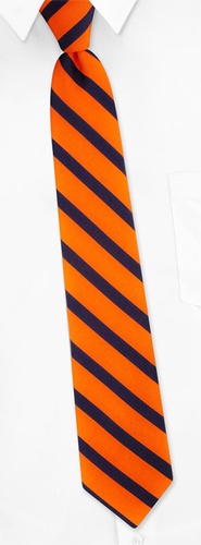 Slide Stripe Skinny Tie by Tommy Hilfiger Vintage Slim -  Orange Silk