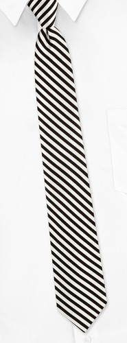Satin Stripe Skinny Tie by Ben Sherman -  Black Silk