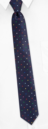 Crayon Polka Dot Skinny Tie by The American Necktie Co - Navy blue Microfiber Crayon Polka Dot Skinny Tie by The American Necktie Co - Navy blue Microfiber