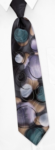Juggling Show Tie by Jerry Garcia -  Gray Silk