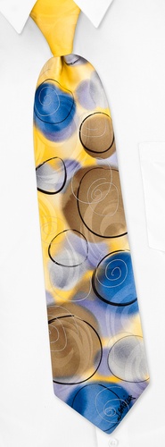 Juggling Show Tie by Jerry Garcia -  Yellow Silk